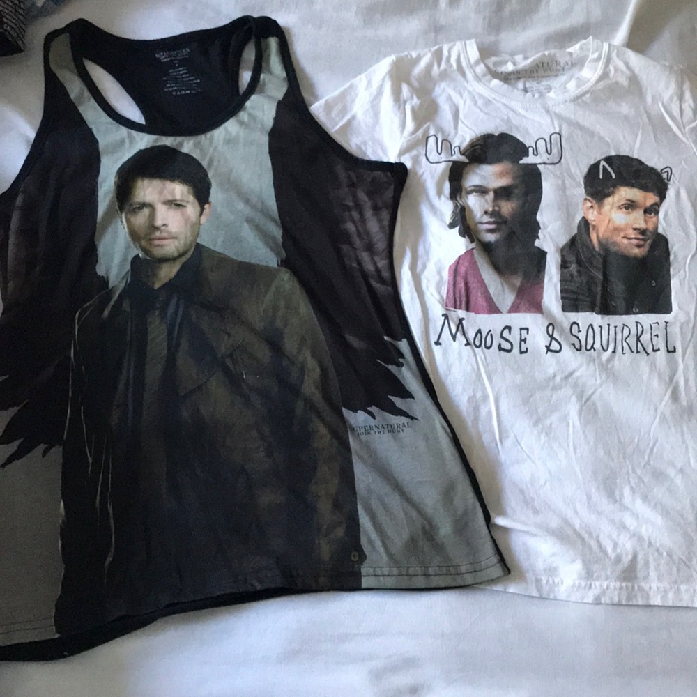 2 Very Gently Worn Supernatural Shirts Hot Topic